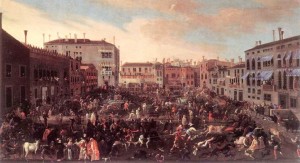 Joseph Heintz il Giovane, Caccia al toro in campo San Geremia