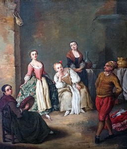 Il ballo dei barcaiuoli (La furlana) di Pietro Longhi (Ca' Rezzonico)