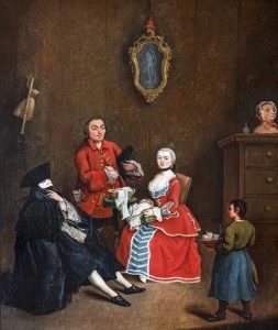 La visita in bauta di Pietro Longhi, Ca’ Rezzonico, 1760