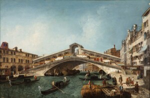 Michele Marieschi - Il ponte di Rialto da Sud